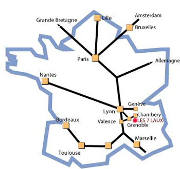 PRAPOUTEL LES 7 LAUX - PLAN D'ACCES